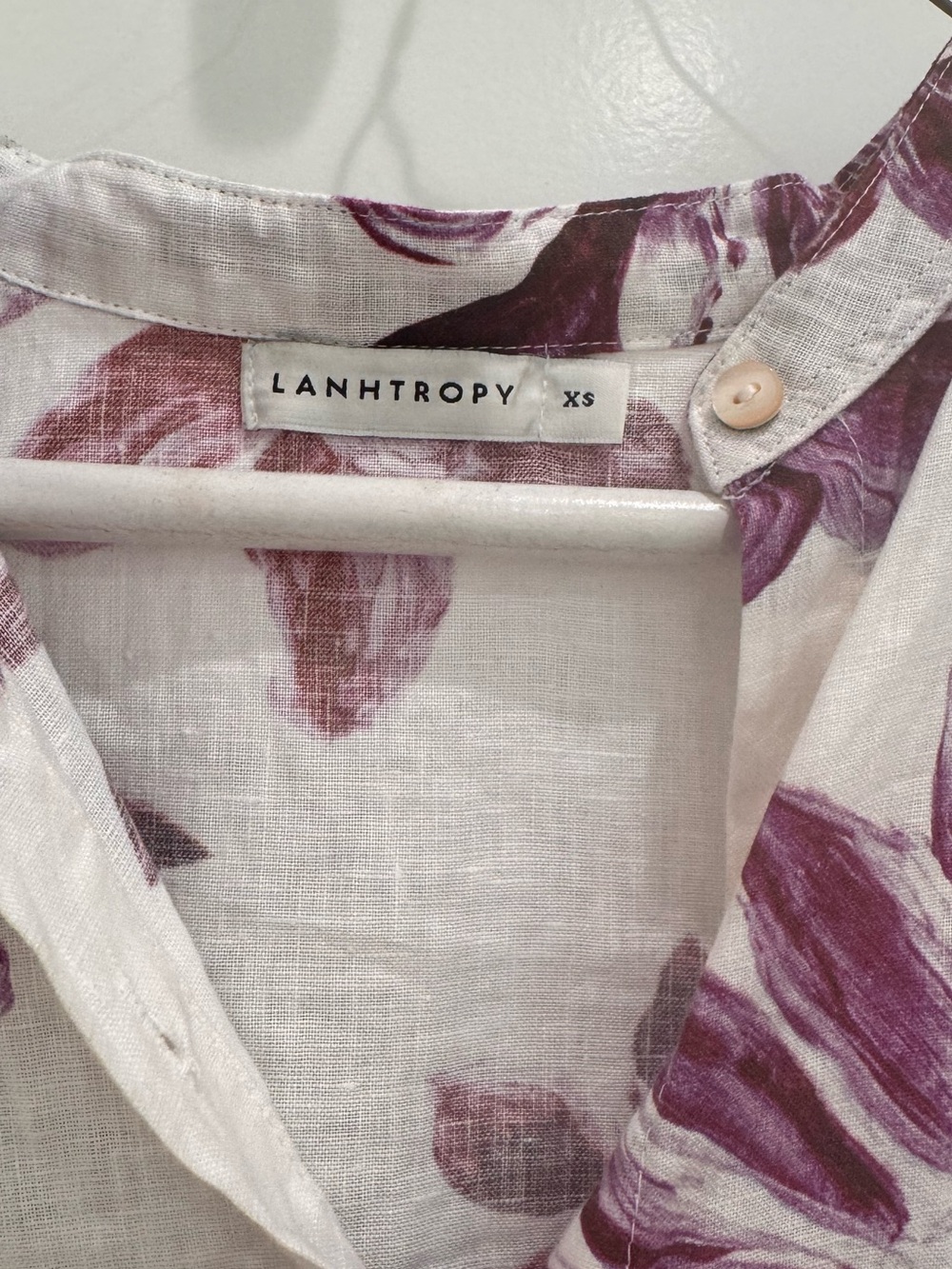 Lanhtropy La Fleur Top and Shorts Set Purple Floral Print - Picture 3 of 5